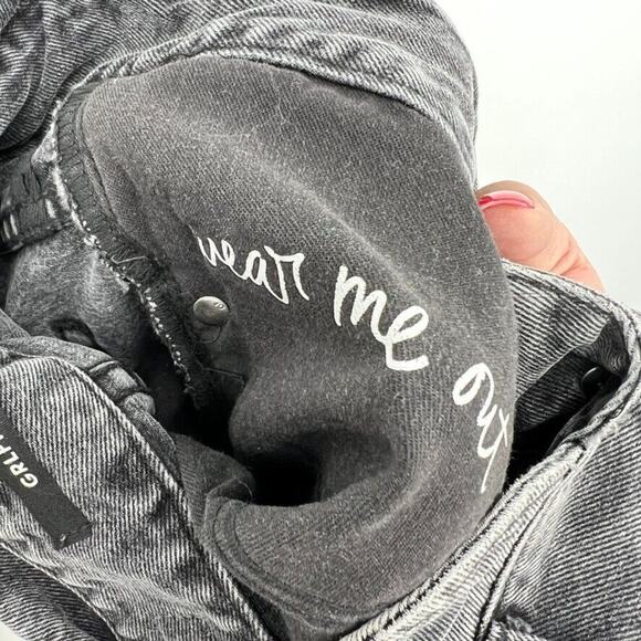 GRLFRND The Dee in Rumor Has It Women's 24 Charcoal Gray Denim High Waist Jeans - Picture 6 of 11